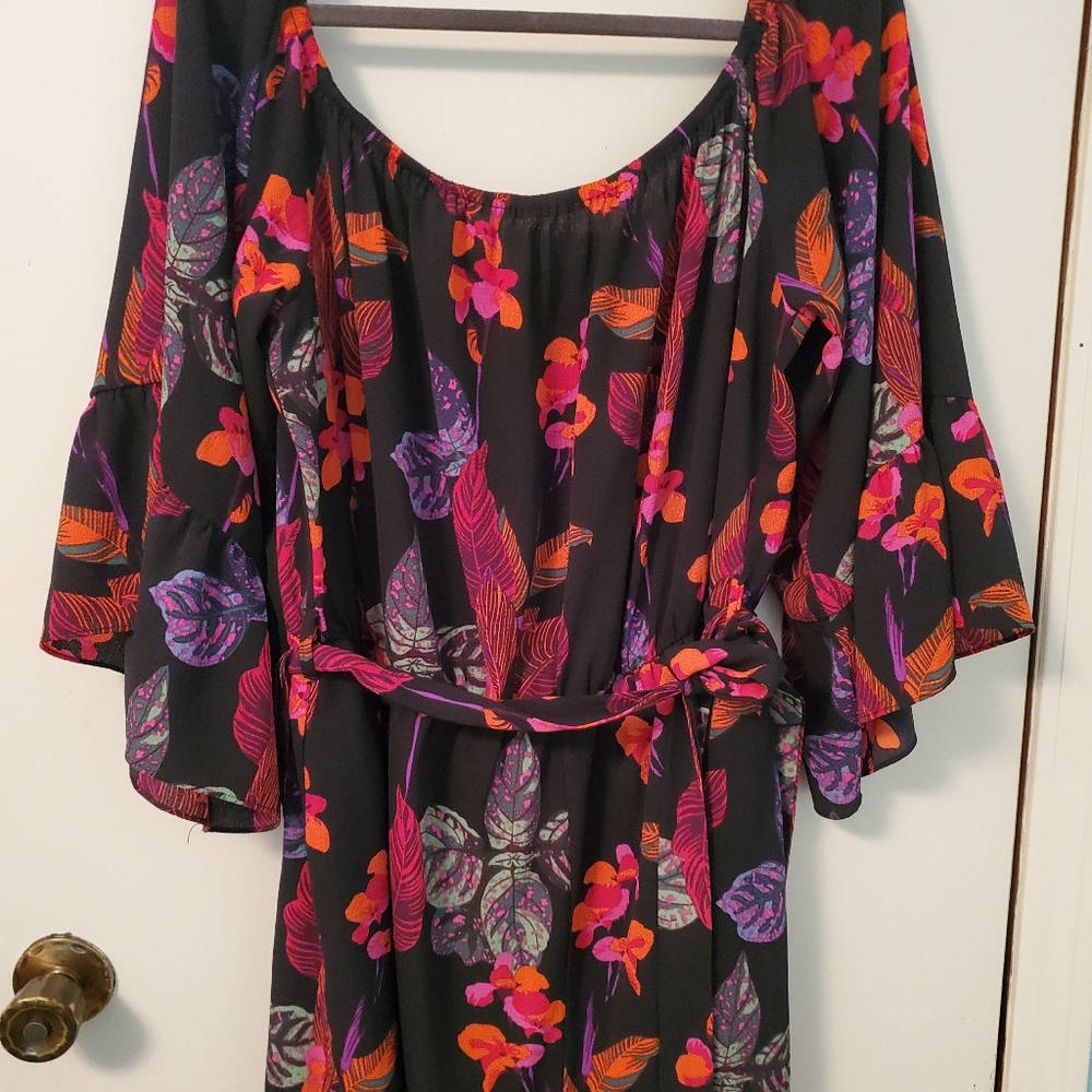 Off-the-shoulder romper